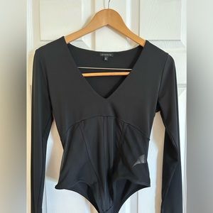 dynamite half mesh body suit